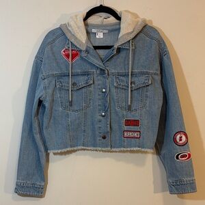 WEAR by Erin Andrews Carolina Hurricanes Women’s Snap Button Front Denim Jacket